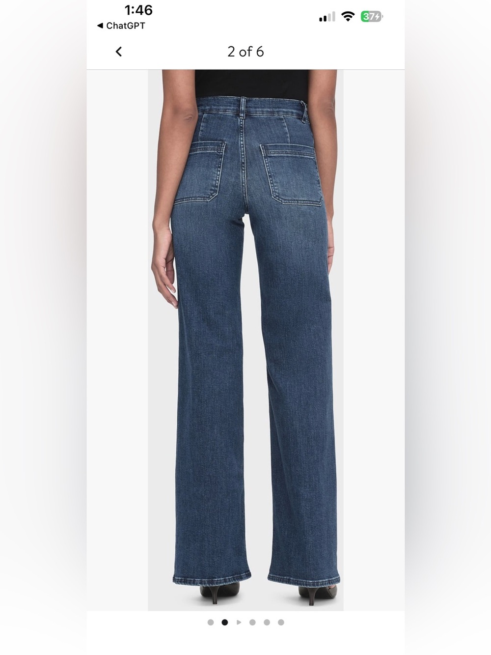 FRAME Le Slim Palazzo Bardot Pocket Wide Leg Jeans – Thunderstorm 29 like new - Picture 11 of 12